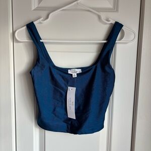 NWT Live in the Moment Deep Blue Cropped Tank